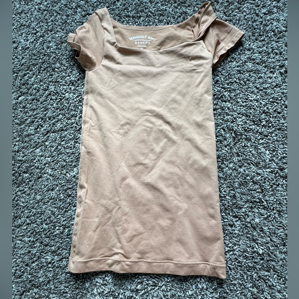 Aeropostale Tan Seriously Soft Tee